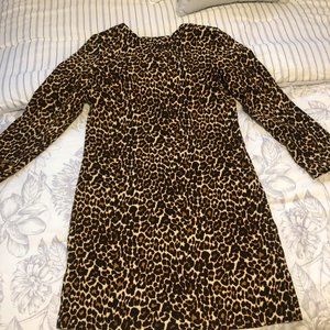 A-Line Leopard Print Dress